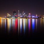 Perth city skyline at night